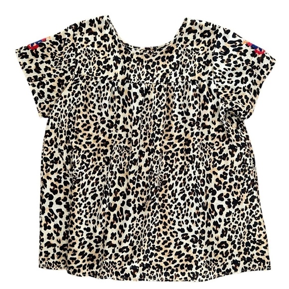 See And Be Seen Neon Embroidery Leopard Tunic Top Small - Picture 5 of 15